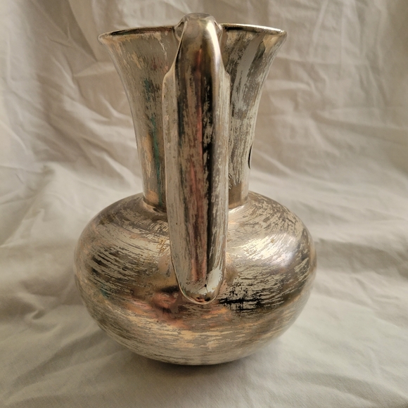 Vintage Stangl Colonial Silver Dual Handle Vase - Picture 3 of 9